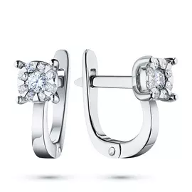 Серьги из белого золота с бриллиантами э0901сг01182100