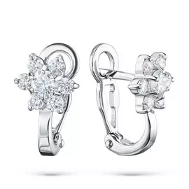 Серьги из белого золота с бриллиантами э0901сг02100700