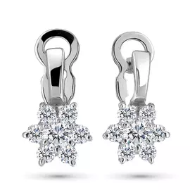 Серьги из белого золота с бриллиантами э0901сг02100700