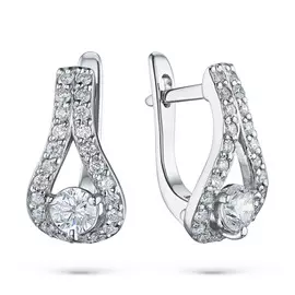 Серьги из белого золота с бриллиантами э0901сг02115200