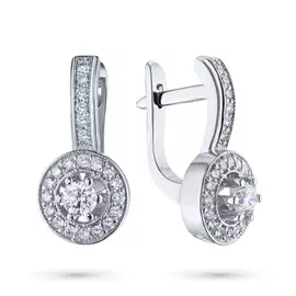 Серьги из белого золота с бриллиантами э0901сг02186800