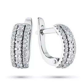 Серьги из белого золота с бриллиантами э0901сг02188100