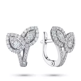 Серьги из белого золота с бриллиантами э0901сг02210964
