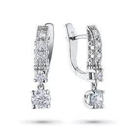 Серьги из белого золота с бриллиантами э0901сг03141500