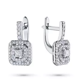 Серьги из белого золота с бриллиантами э0901сг03182400