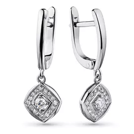 Серьги из белого золота с бриллиантами э0901сг04154700