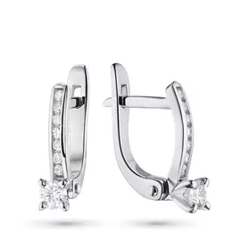 Серьги из белого золота с бриллиантами э0901сг04171400