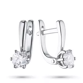 Серьги из белого золота с бриллиантами э0901сг04184100