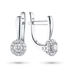Серьги из белого золота с бриллиантами э0901сг04190100