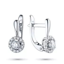 Серьги из белого золота с бриллиантами э0901сг04190300