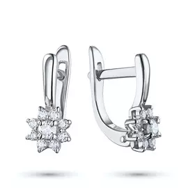 Серьги из белого золота с бриллиантами э0901сг04190400