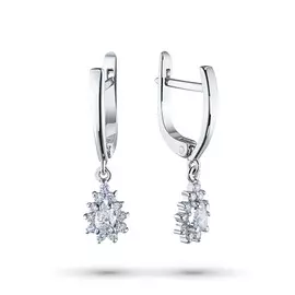 Серьги из белого золота с бриллиантами э0901сг04198200