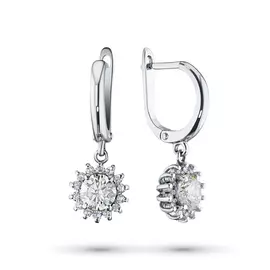 Серьги из белого золота с бриллиантами э0901сг04201205