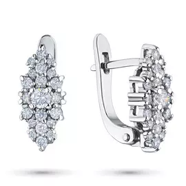 Серьги из белого золота с бриллиантами э0901сг04201404