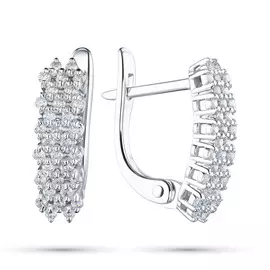 Серьги из белого золота с бриллиантами э0901сг04201505