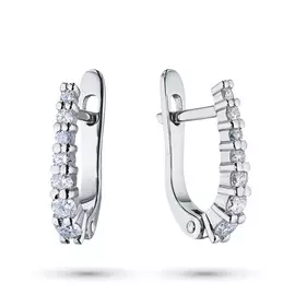 Серьги из белого золота с бриллиантами э0901сг04201605