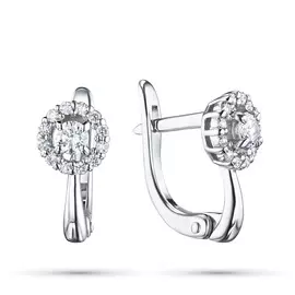 Серьги из белого золота с бриллиантами э0901сг04202565
