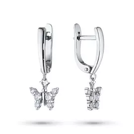 Серьги из белого золота с бриллиантами э0901сг04202835