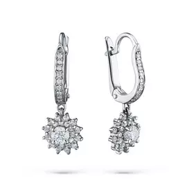 Серьги из белого золота с бриллиантами э0901сг04202852