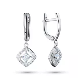Серьги из белого золота с бриллиантами э0901сг04210017