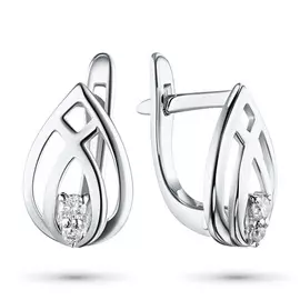Серьги из белого золота с бриллиантами э0901сг04210516