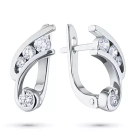 Серьги из белого золота с бриллиантами э0901сг05102000
