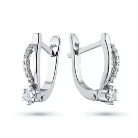 Серьги из белого золота с бриллиантами э0901сг05111600