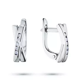 Серьги из белого золота с бриллиантами э0901сг05153600