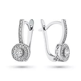 Серьги из белого золота с бриллиантами э0901сг05155200