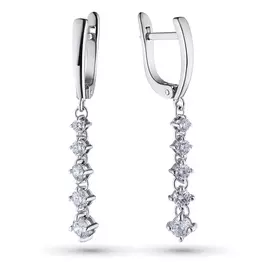 Серьги из белого золота с бриллиантами э0901сг05165800