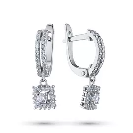 Серьги из белого золота с бриллиантами э0901сг05182100