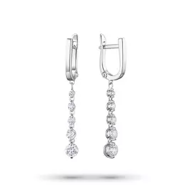Серьги из белого золота с бриллиантами э0901сг05200714