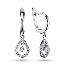 Серьги из белого золота с бриллиантами э0901сг06162900
