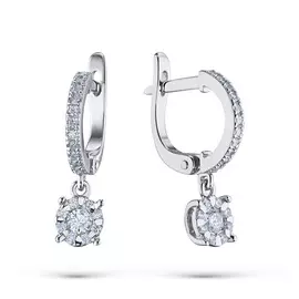 Серьги из белого золота с бриллиантами э0901сг06191300
