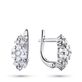 Серьги из белого золота с бриллиантами э0901сг06210021