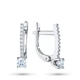 Серьги из белого золота с бриллиантами э0901сг06210114