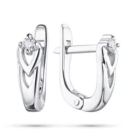 Серьги из белого золота с бриллиантами э0901сг06210502
