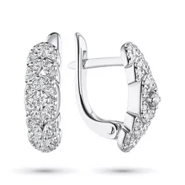 Серьги из белого золота с бриллиантами э0901сг06210504