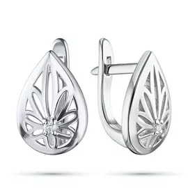 Серьги из белого золота с бриллиантами э0901сг06210508