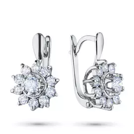 Серьги из белого золота с бриллиантами э0901сг07145000