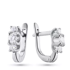 Серьги из белого золота с бриллиантами э0901сг07153600