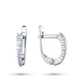 Серьги из белого золота с бриллиантами э0901сг07200351