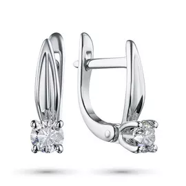 Серьги из белого золота с бриллиантами э0901сг07200756
