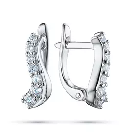 Серьги из белого золота с бриллиантами э0901сг07210007