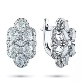 Серьги из белого золота с бриллиантами э0901сг07210366