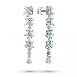 Серьги из белого золота с бриллиантами э0901сг07210603