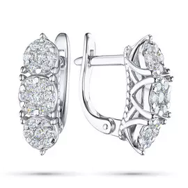 Серьги из белого золота с бриллиантами э0901сг07210653