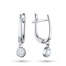 Серьги из белого золота с бриллиантами э0901сг07210853