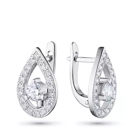 Серьги из белого золота с бриллиантами э0901сг08071300