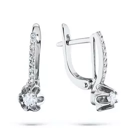 Серьги из белого золота с бриллиантами э0901сг08136600